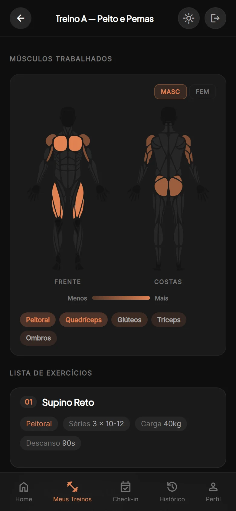 SemanaZero — Veja cada músculo trabalhado