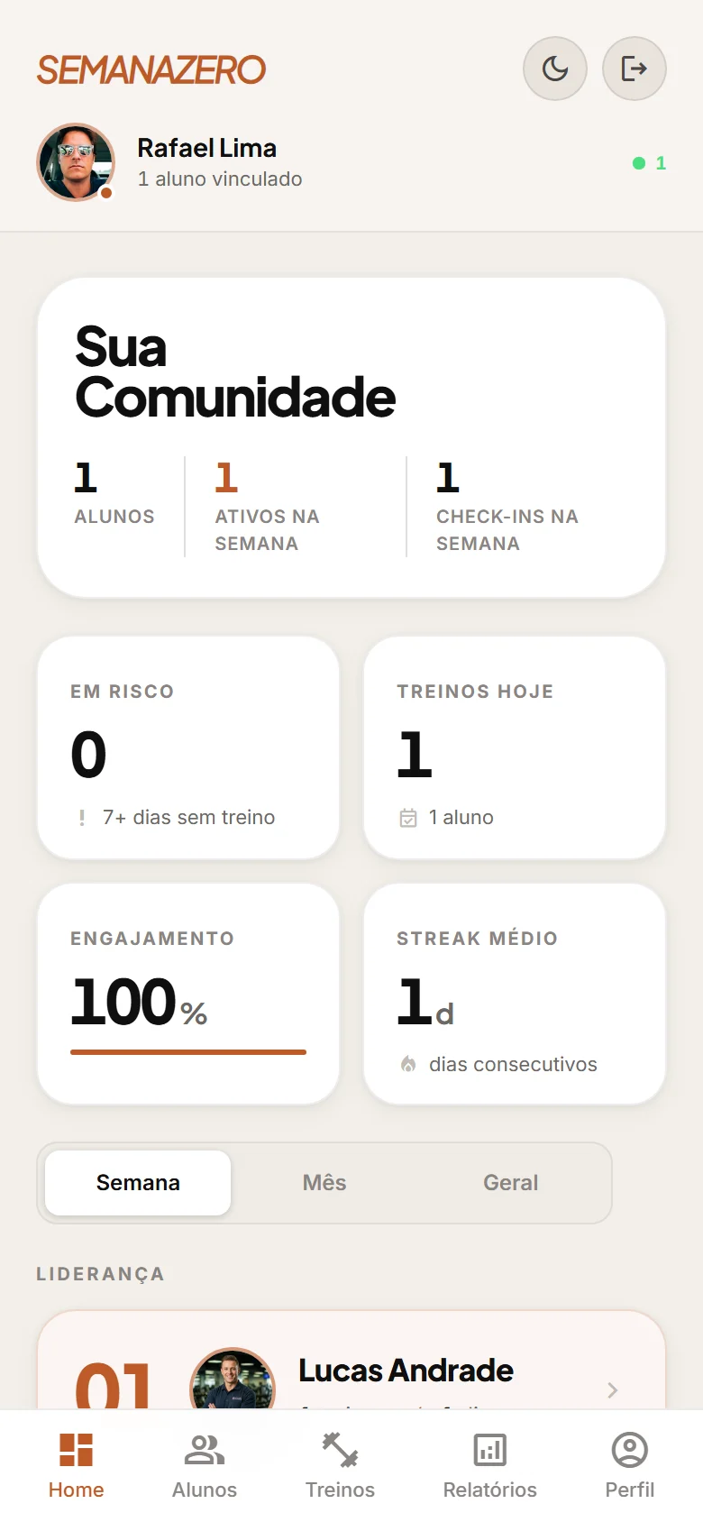 SemanaZero — Gerencie sua turma