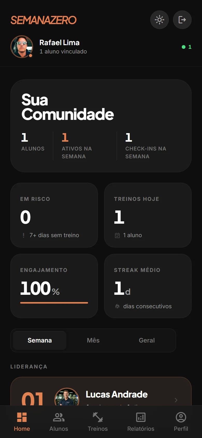 SemanaZero — Gerencie sua turma